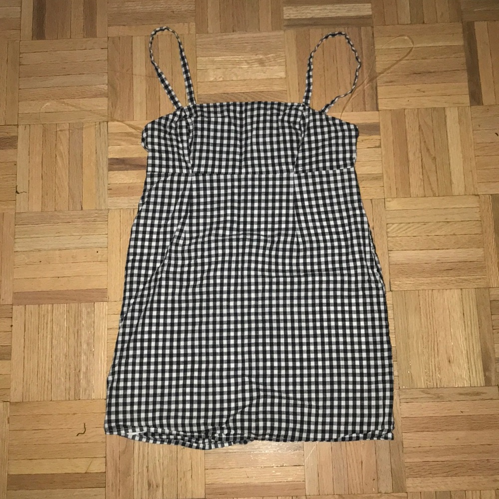 Gingham mini dress